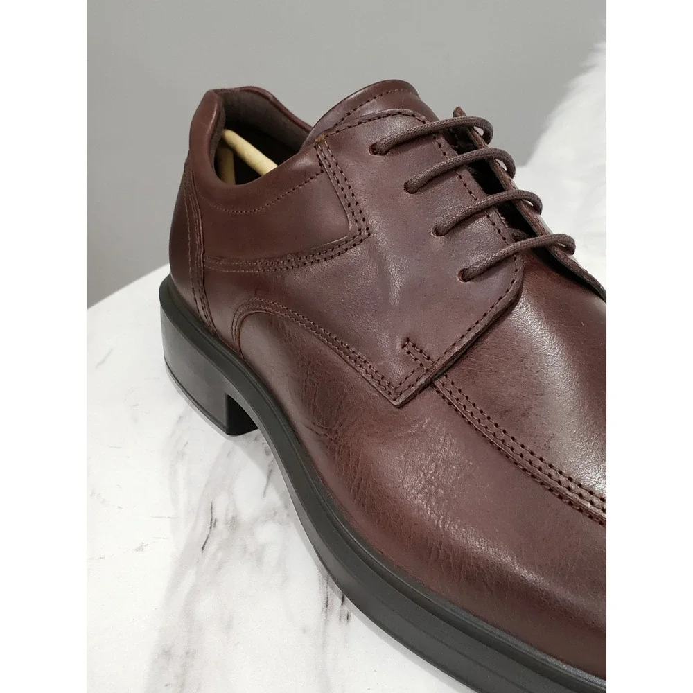 NEW NO BOX ECCO Helsinki 2 EU 45 Classic Leather Derby Shoe Size 11-11.5 Brown